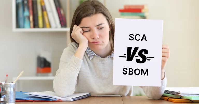 SCA 대 SBOM 배너