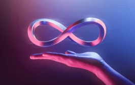 Hand holding the infinity sign